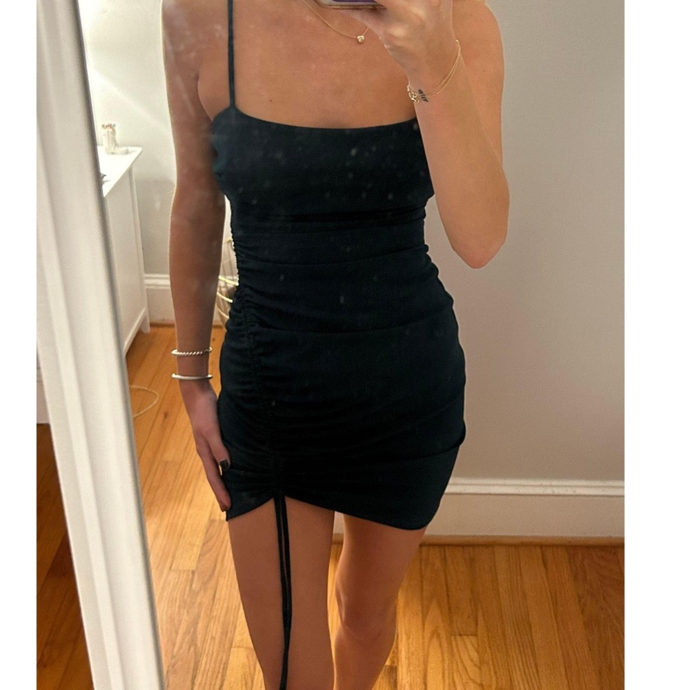 dark green mini dress